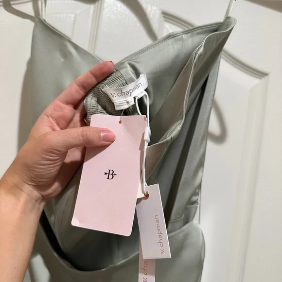 NWT Plus Size V. Chapman Dress June Corset Jacquard Front-Slit Gown Size 16 - Picture 7 of 14